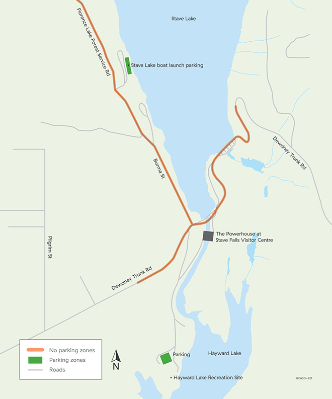 Hayward Lake area map
