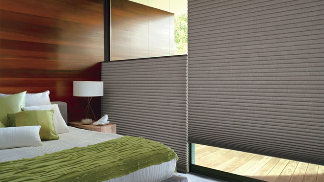 Image of a room using the Hunter Douglas Duette Architella Calypso Honeycomb Shade Image of a room using the Hunter Douglas Duette Architella Calypso Honeycomb Shade