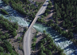 Aerial video of Bridge River Aerial video of Bridge River