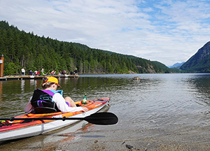 Image of a kayaker at Buntzen Lake Image of a kayaker at Buntzen Lake