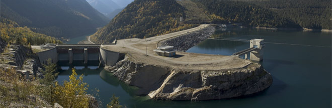 WAC Bennett Dam and GM Shrum generating station WAC Bennett Dam and GM Shrum generating station
